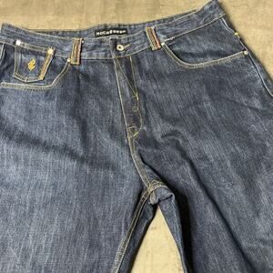 ROCAWEAR‎ JEANS SIZE 42 W. Dark Blue Denim Regular Fit Zip Fly Roca Wear R99